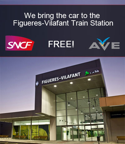 We bring you the car to the Figueres-Vilafant train station